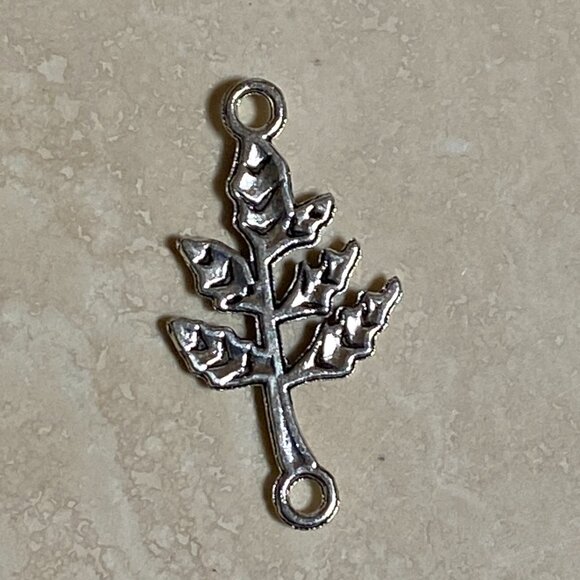 3/10$, Branch Leaf Silver Color Connector for Jewelry Making, DIY Projects - Picture 2 of 5